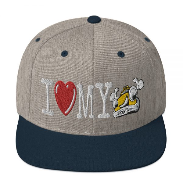 “I LOVE MY TAXI” Embroidered Yupoong Snapback Hat - Image 27