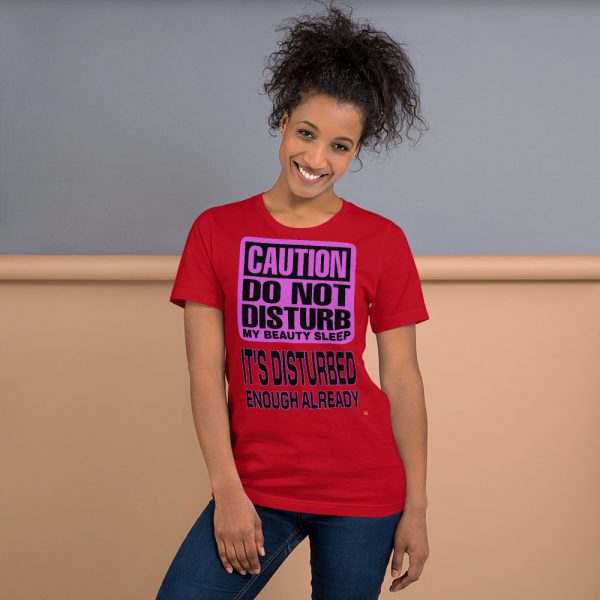 "DO NOT DISTURB MY BEAUTY SLEEP" Premium Dark Color T-Shirt - Image 10