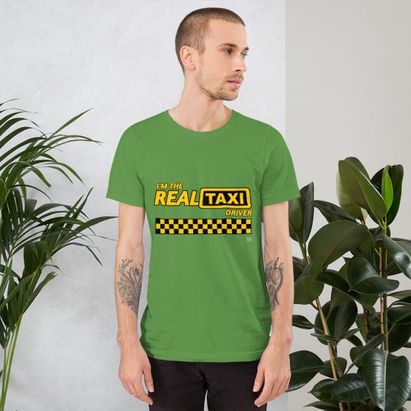 "I'M THE REAL TAXI DRIVER" Premium Dark Color T-Shirt - Image 6
