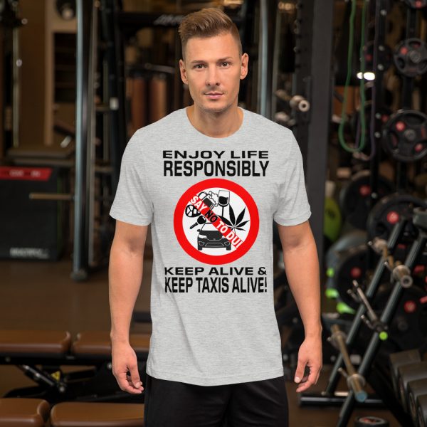 "ENJOY LIFE RESPONSIBLY" Premium Bright Color T-Shirt - Image 2