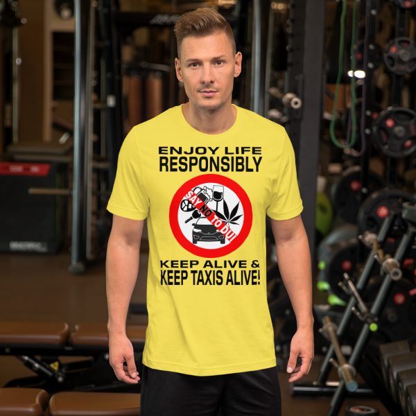 "ENJOY LIFE RESPONSIBLY" Premium Bright Color T-Shirt - Image 10