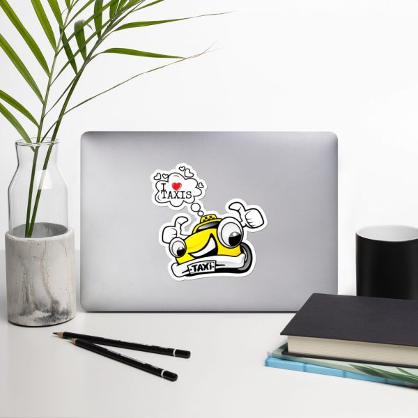 “I LOVE TAXIS” Premium Kiss Cut Emblem Stickers - Image 8