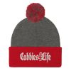 “CABBIES4LIFE” Embroidered Pom-Pom Beanie - Image 4