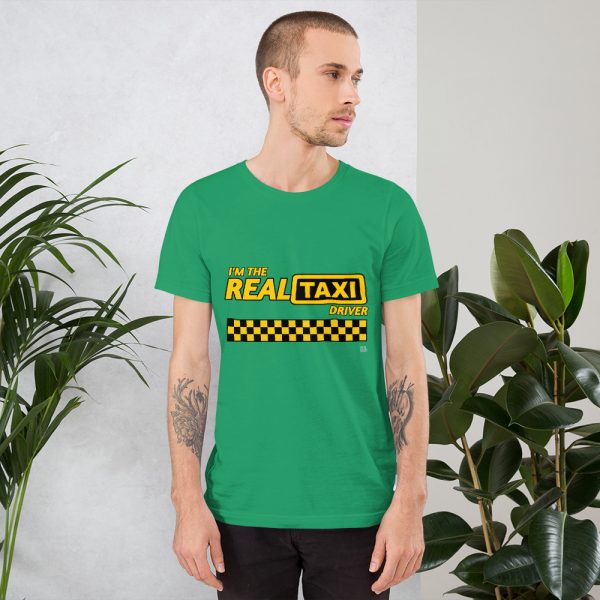"I'M THE REAL TAXI DRIVER" Premium Dark Color T-Shirt - Image 7