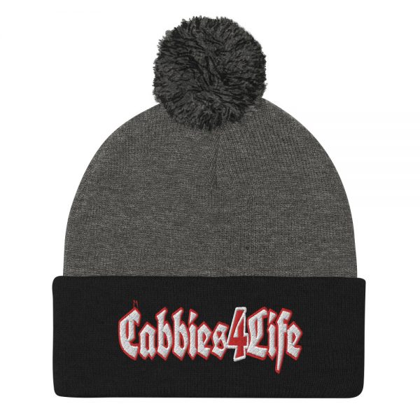 “CABBIES4LIFE” Embroidered Pom-Pom Beanie - Image 3