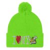 “I LOVE MY TAXI” Embroidered Pom-Pom Beanie - Image 9