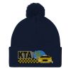 “KEEP TAXIS ALIVE – v1” Embroidered Pom-Pom Beanie - Image 6
