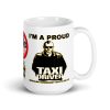 “I'M A PROUD TAXI DRIVER” Premium Glossy White Mug - Image 5