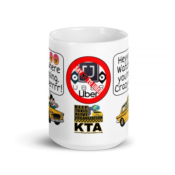“CRAZY UBERRRR!” Premium Glossy White Mug - Image 6