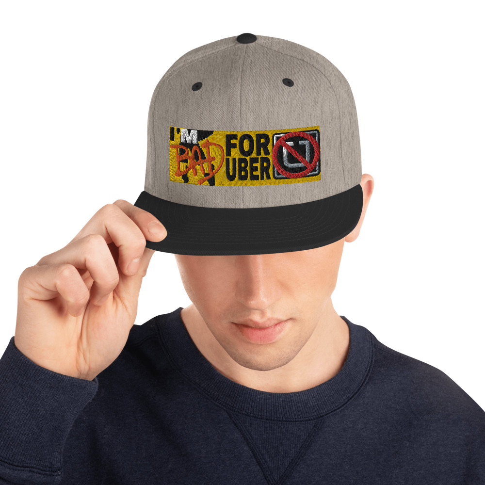 “I'M BAD FOR UBER” Embroidered Yupoong Snapback Hat