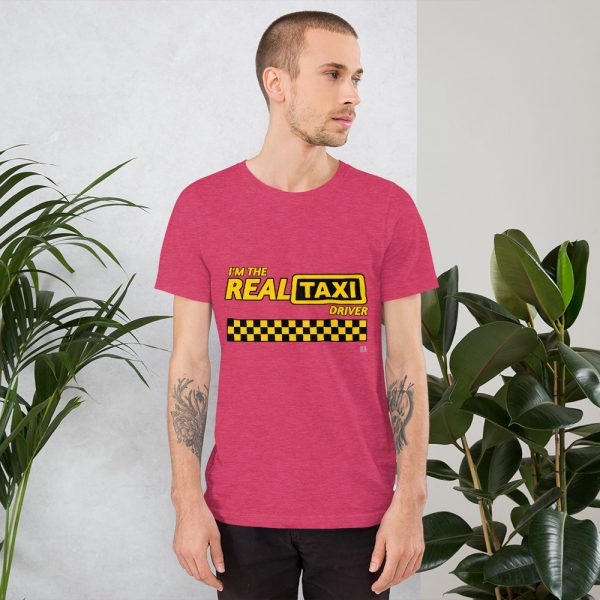 "I'M THE REAL TAXI DRIVER" Premium Dark Color T-Shirt - Image 12