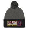 “MR. THRILLER, THE UBER KILLER” Embroidered Pom-Pom Beanie - Image 3