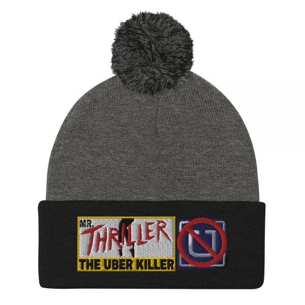 “MR. THRILLER, THE UBER KILLER” Embroidered Pom-Pom Beanie - Image 3