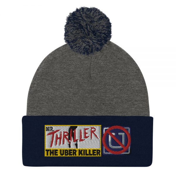 “MR. THRILLER, THE UBER KILLER” Embroidered Pom-Pom Beanie - Image 2