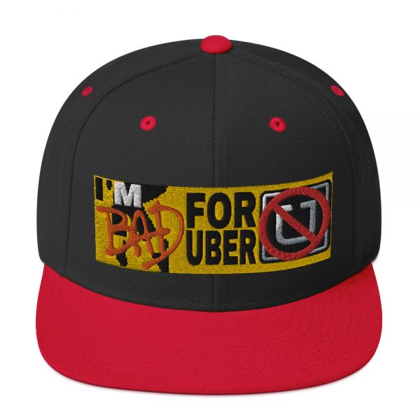 “I'M BAD FOR UBER” Embroidered Yupoong Snapback Hat - Image 6