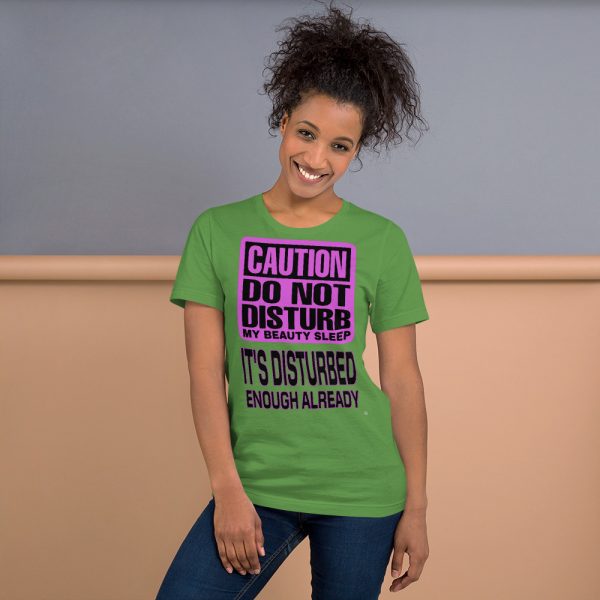 "DO NOT DISTURB MY BEAUTY SLEEP" Premium Dark Color T-Shirt - Image 7