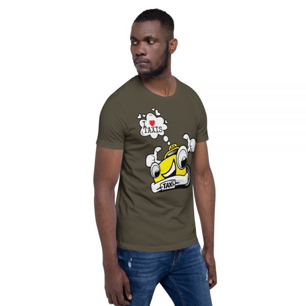 "I LOVE TAXIS" Premium Dark Color T-Shirt - Image 9
