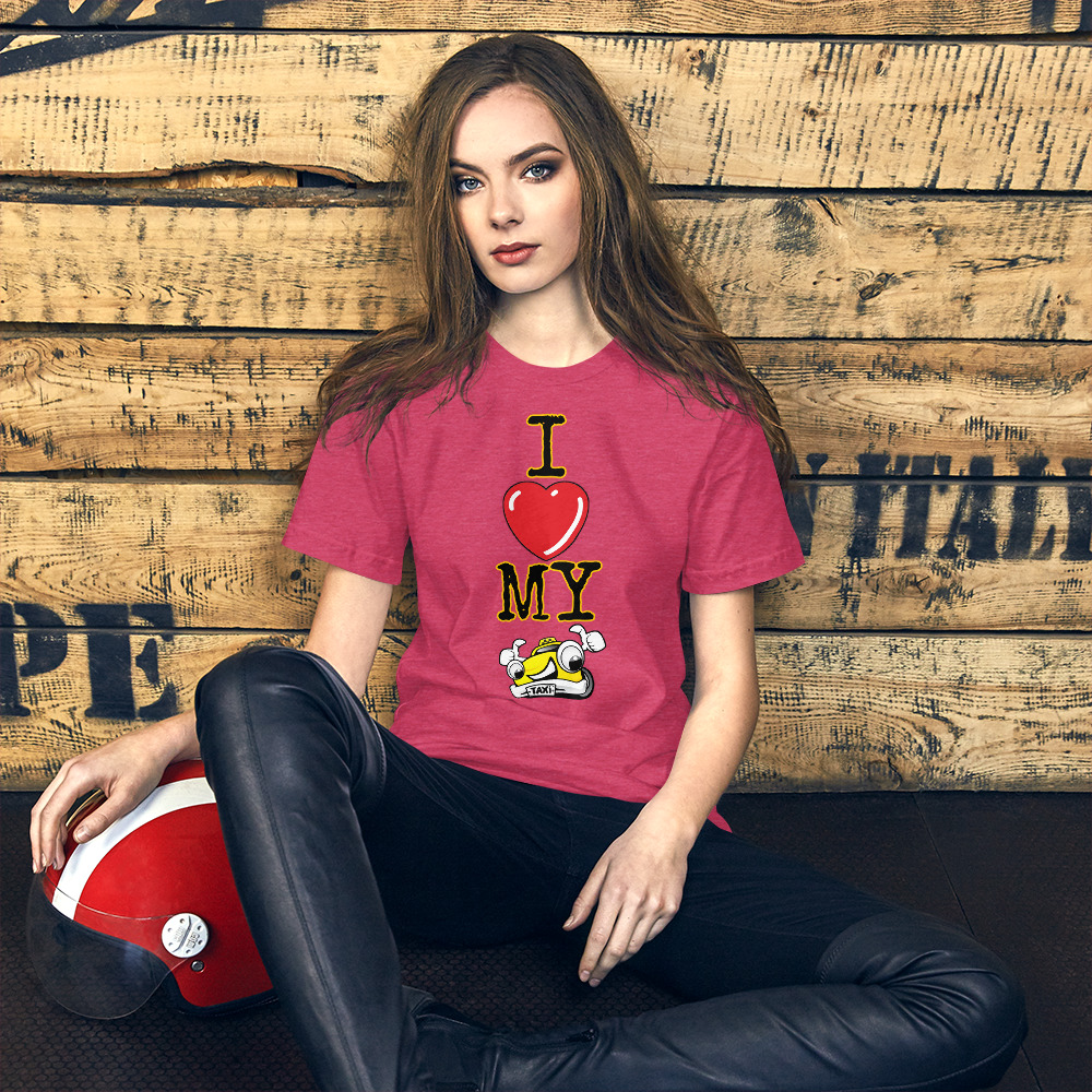 "I LOVE MY TAXI" Premium Dark Color T-Shirt