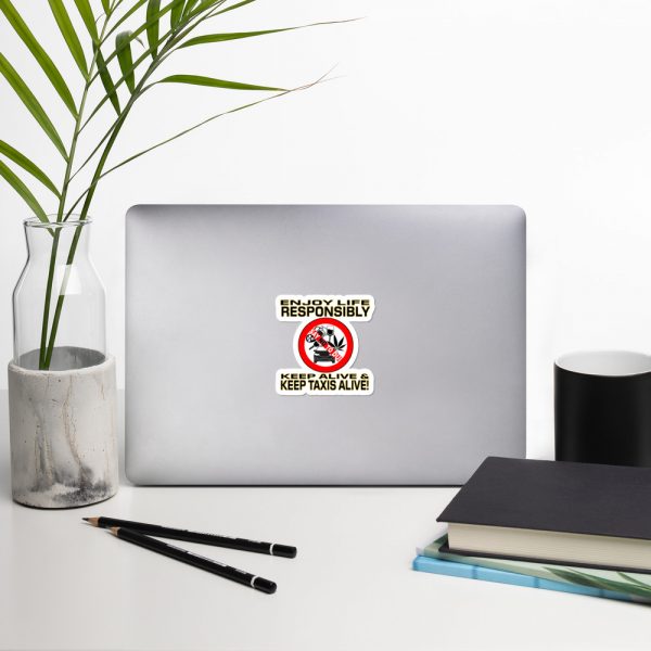 “ENJOY LIFE RESPONSIBLY” Premium Kiss Cut Emblem Stickers - Image 3