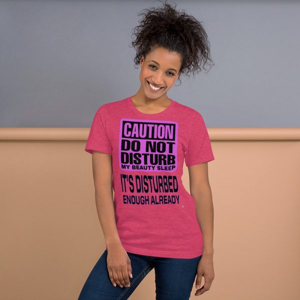 "DO NOT DISTURB MY BEAUTY SLEEP" Premium Dark Color T-Shirt - Image 12