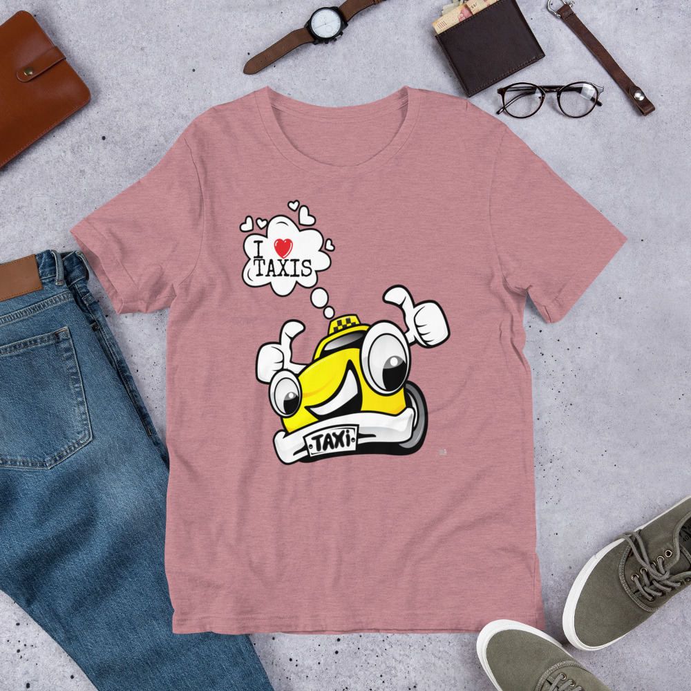 "I LOVE TAXIS" Premium Bright Color T-Shirt