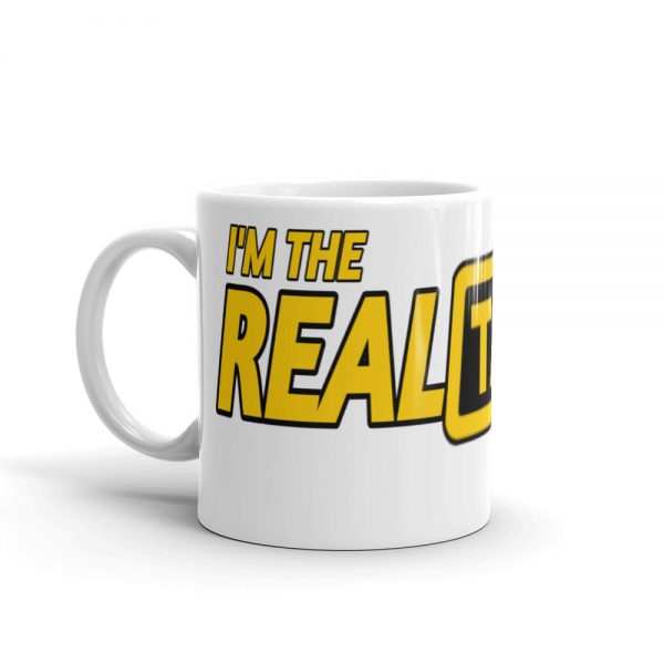 “I’M THE REAL TAXI DRIVER” Premium Glossy White Mug - Image 3
