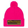 “I’M THE REAL TAXI DRIVER – v1” Embroidered Pom-Pom Beanie - Image 12