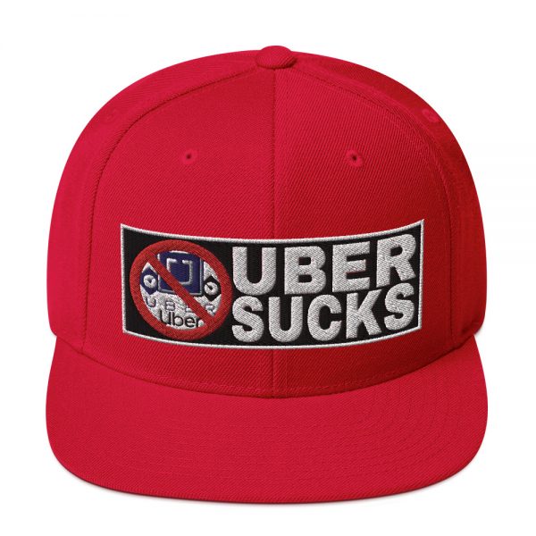 “UBER SUCKS” Embroidered Yupoong Snapback Hat - Image 39