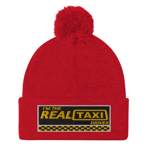 “I’M THE REAL TAXI DRIVER – v1” Embroidered Pom-Pom Beanie - Image 10