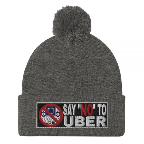 “SAY NO TO UBER – v2” Embroidered Pom-Pom Beanie - Image 5
