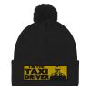 “I’M THE TAXI DRIVER” Embroidered Pom-Pom Beanie - Image 2