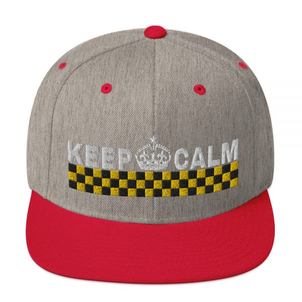 “KEEP CALM” Embroidered Yupoong Snapback Hat - Image 32
