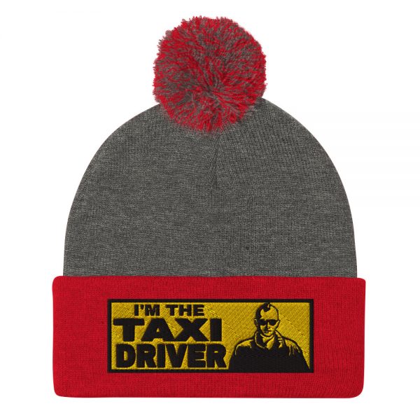 “I’M THE TAXI DRIVER” Embroidered Pom-Pom Beanie