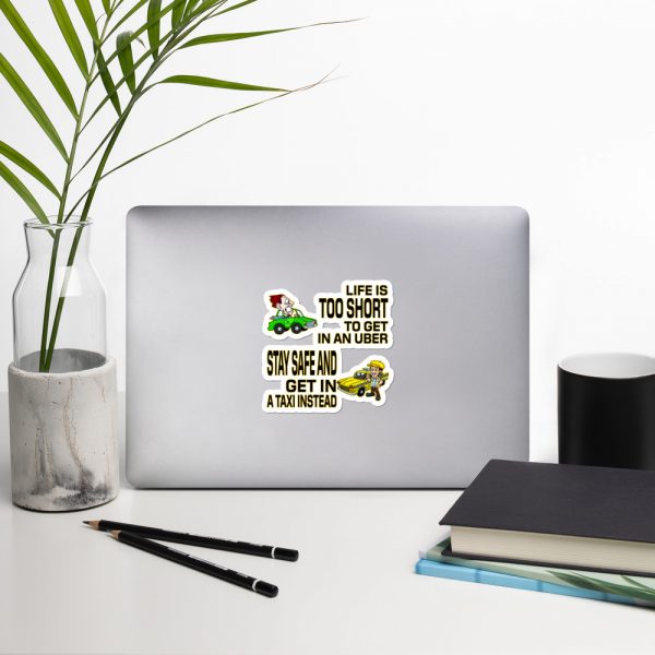 “LIFE IS TOO SHORT TO GET IN AN UBER” Premium Kiss Cut Emblem Stickers - Image 6