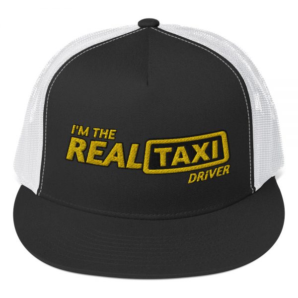 “I’M THE REAL TAXI DRIVER – v2” Embroidered Yupoong Trucker Cap - Image 2