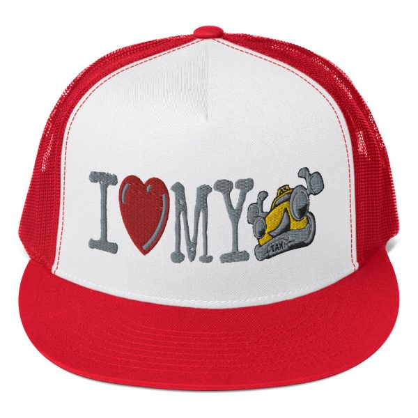 “I LOVE MY TAXI” Embroidered Yupoong Trucker Cap - Image 7