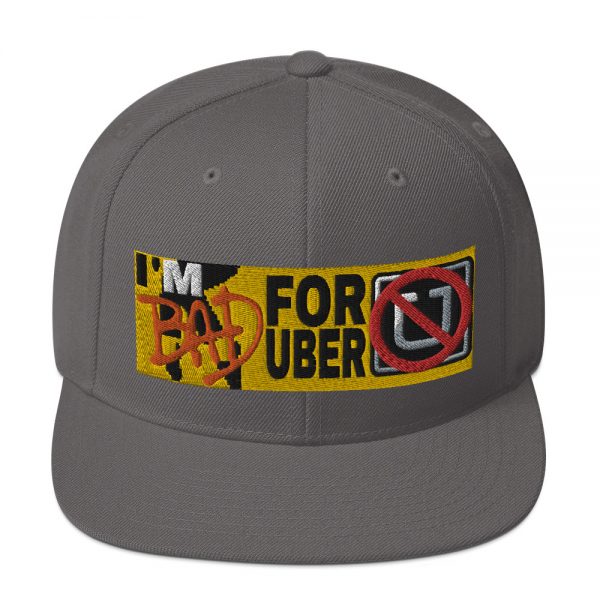 “I'M BAD FOR UBER” Embroidered Yupoong Snapback Hat - Image 14