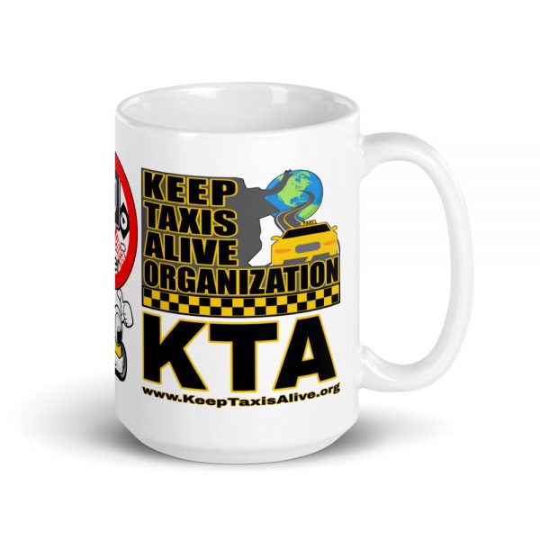 “KEEP TAXIS ALIVE ORGANIZATION” Premium Glossy White Mug - Image 5