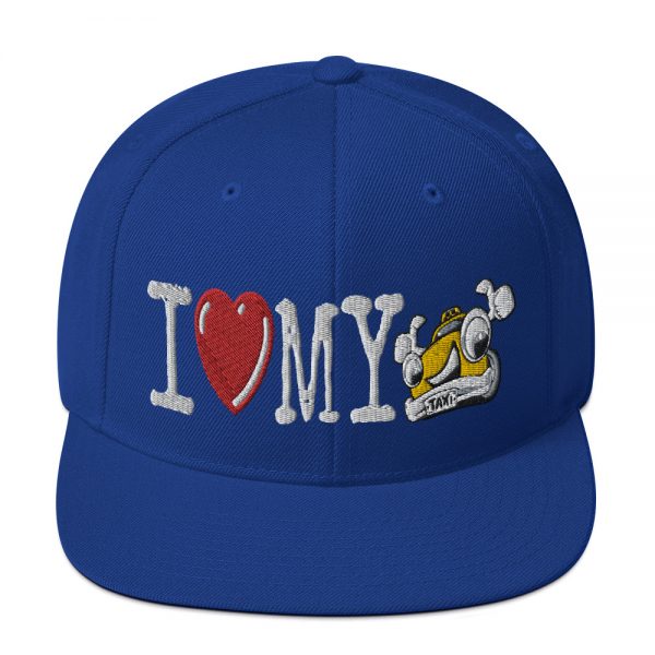 “I LOVE MY TAXI” Embroidered Yupoong Snapback Hat - Image 33