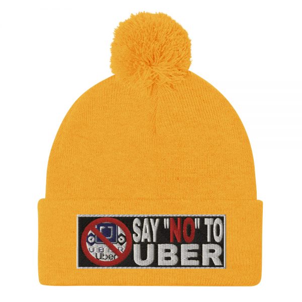 “SAY NO TO UBER – v2” Embroidered Pom-Pom Beanie - Image 11