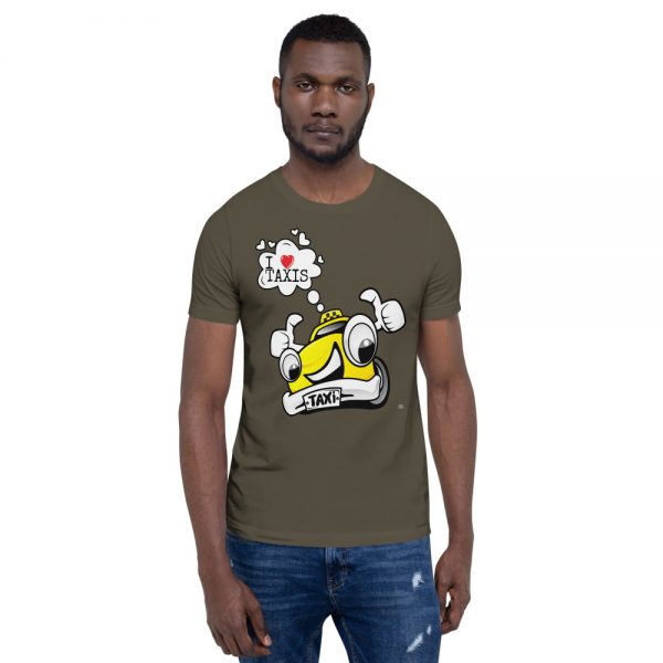"I LOVE TAXIS" Premium Dark Color T-Shirt - Image 7
