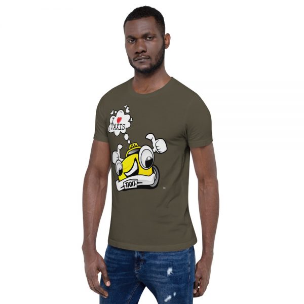 "I LOVE TAXIS" Premium Dark Color T-Shirt - Image 8