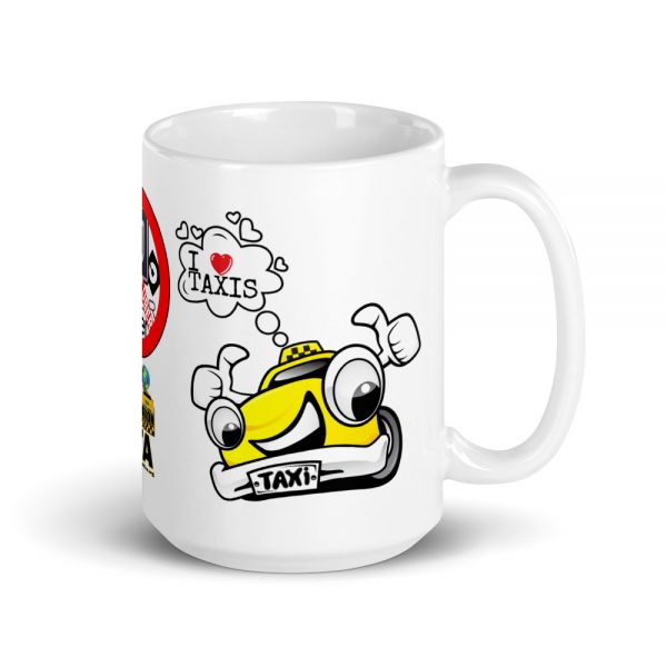 “I LOVE TAXIS” Premium Glossy White Mug - Image 5