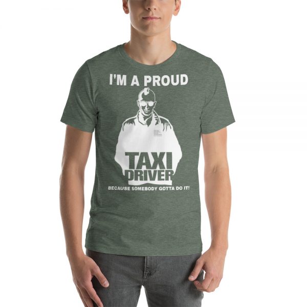 "I'M A PROUD TAXI DRIVER" Premium Dark Color T-Shirt - Image 2