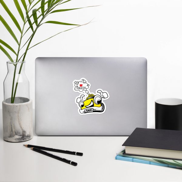 “I LOVE TAXIS” Premium Kiss Cut Emblem Stickers - Image 6