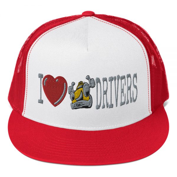 “I LOVE TAXI DRIVERS” Embroidered Yupoong Trucker Cap - Image 7