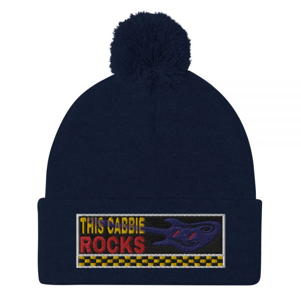 “THIS CABBIE ROCKS” Embroidered Pom-Pom Beanie - Image 7