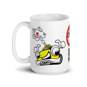 “I LOVE TAXIS” Premium Glossy White Mug