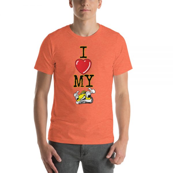 "I LOVE MY TAXI" Premium Dark Color T-Shirt - Image 9