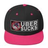 “UBER SUCKS” Embroidered Yupoong Snapback Hat - Image 4